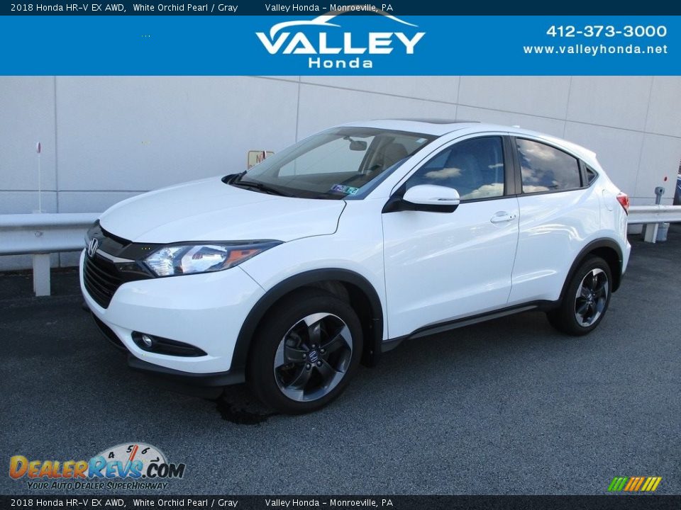 2018 Honda HR-V EX AWD White Orchid Pearl / Gray Photo #1