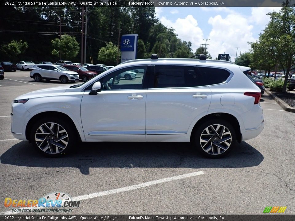 2022 Hyundai Santa Fe Calligraphy AWD Quartz White / Beige Photo #6