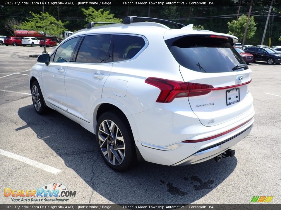 2022 Hyundai Santa Fe Calligraphy AWD Quartz White / Beige Photo #7