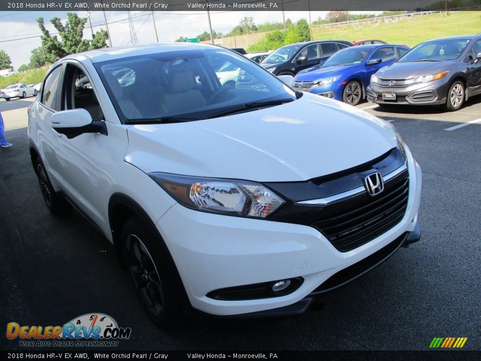 2018 Honda HR-V EX AWD White Orchid Pearl / Gray Photo #8