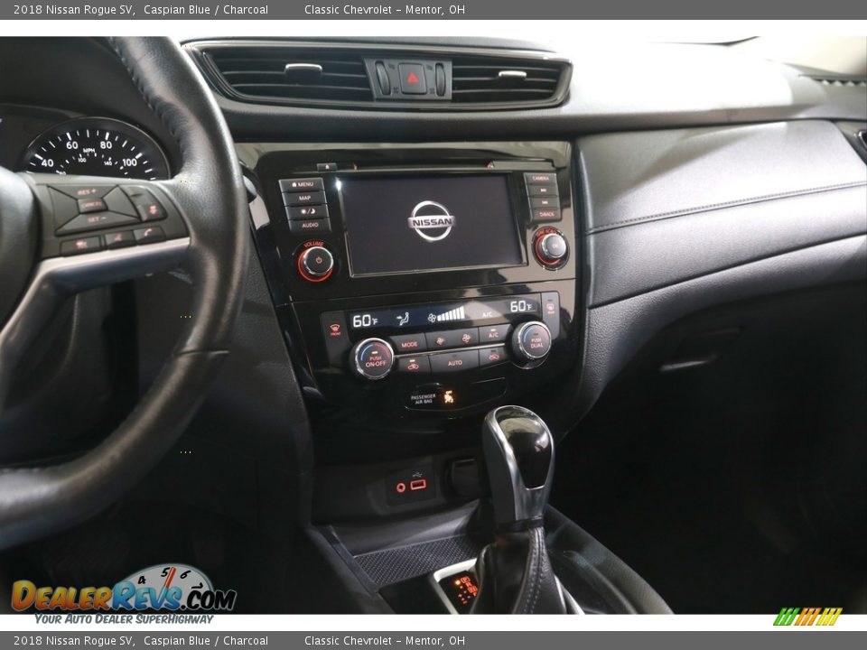 2018 Nissan Rogue SV Caspian Blue / Charcoal Photo #9