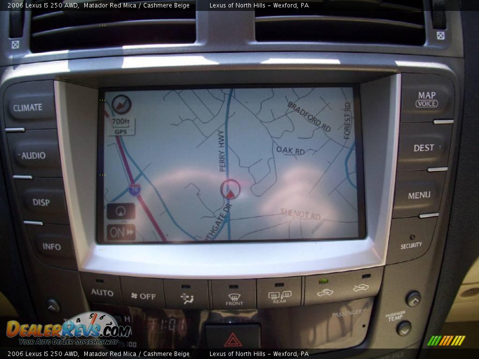 2006 Lexus IS 250 AWD Matador Red Mica / Cashmere Beige Photo #17