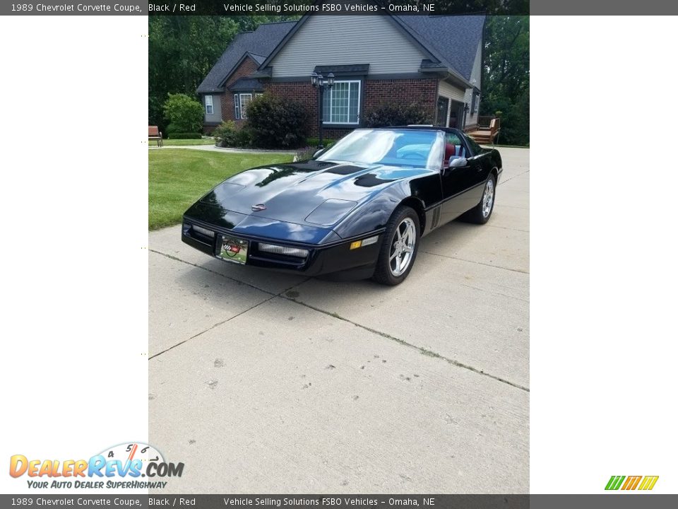 1989 Chevrolet Corvette Coupe Black / Red Photo #6