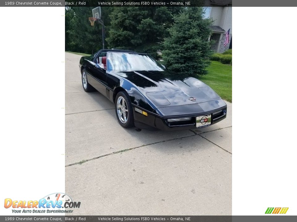 1989 Chevrolet Corvette Coupe Black / Red Photo #8