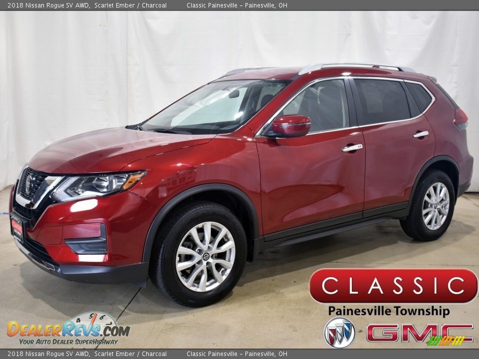 2018 Nissan Rogue SV AWD Scarlet Ember / Charcoal Photo #1