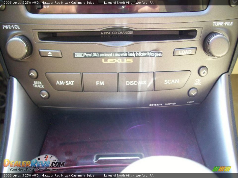 2006 Lexus IS 250 AWD Matador Red Mica / Cashmere Beige Photo #19