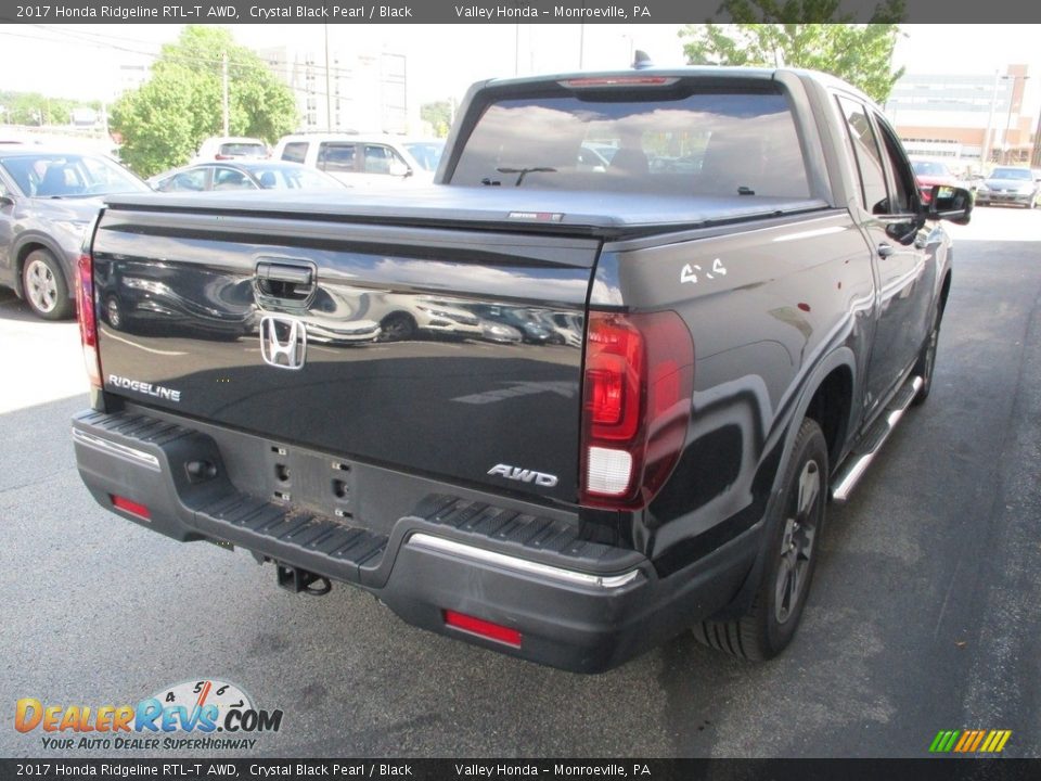 2017 Honda Ridgeline RTL-T AWD Crystal Black Pearl / Black Photo #5