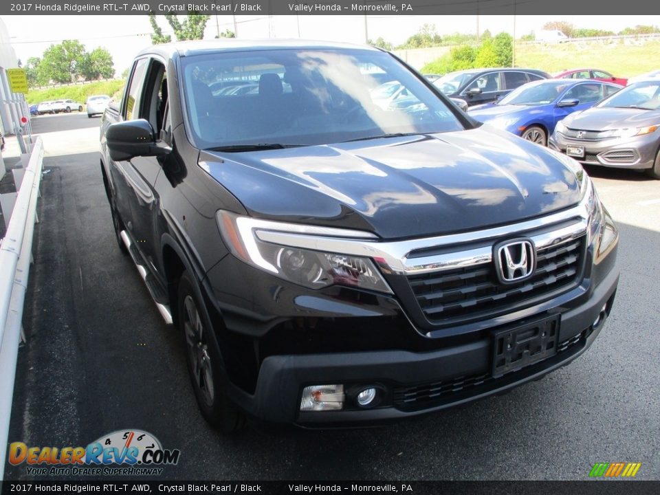 2017 Honda Ridgeline RTL-T AWD Crystal Black Pearl / Black Photo #9