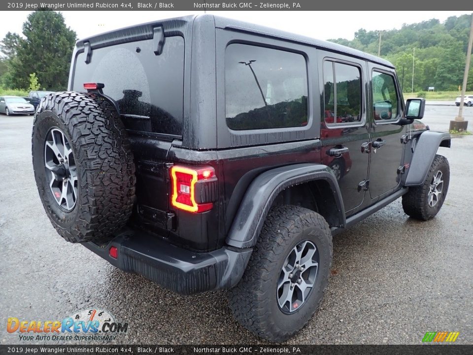 2019 Jeep Wrangler Unlimited Rubicon 4x4 Black / Black Photo #6