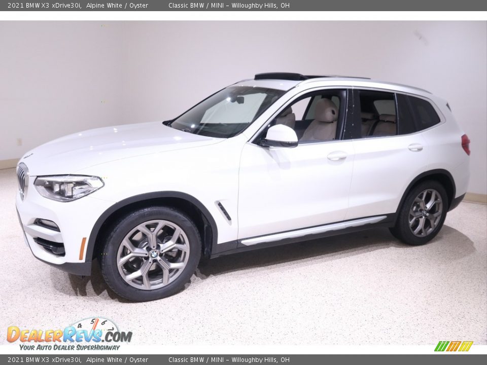 2021 BMW X3 xDrive30i Alpine White / Oyster Photo #3