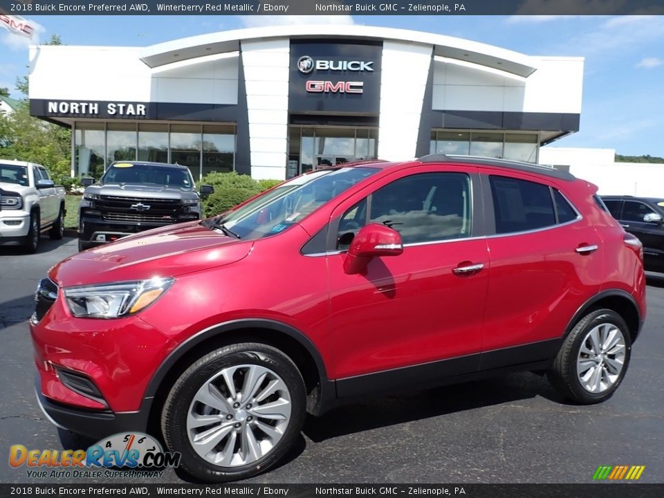 2018 Buick Encore Preferred AWD Winterberry Red Metallic / Ebony Photo #1