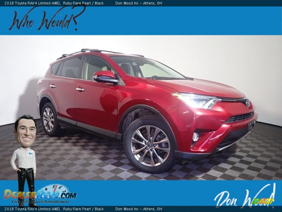 2018 Toyota RAV4 Limited AWD Ruby Flare Pearl / Black Photo #1