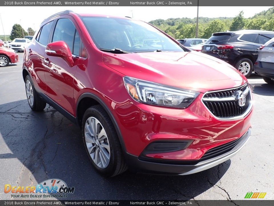 2018 Buick Encore Preferred AWD Winterberry Red Metallic / Ebony Photo #4