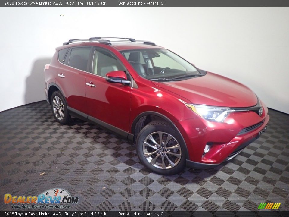 2018 Toyota RAV4 Limited AWD Ruby Flare Pearl / Black Photo #5