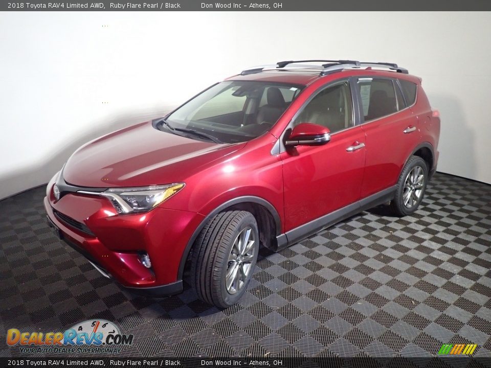 2018 Toyota RAV4 Limited AWD Ruby Flare Pearl / Black Photo #11