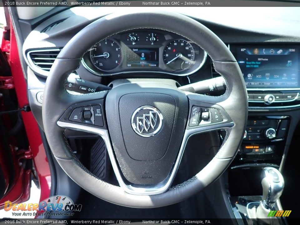 2018 Buick Encore Preferred AWD Winterberry Red Metallic / Ebony Photo #22