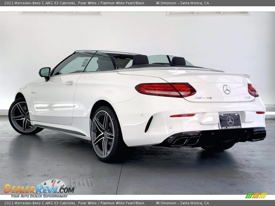 2021 Mercedes-Benz C AMG 63 Cabriolet Polar White / Platimun White Pearl/Black Photo #2