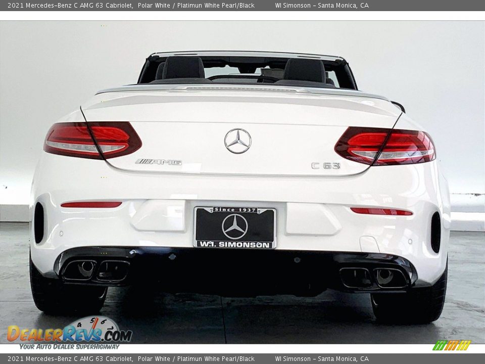 2021 Mercedes-Benz C AMG 63 Cabriolet Polar White / Platimun White Pearl/Black Photo #3