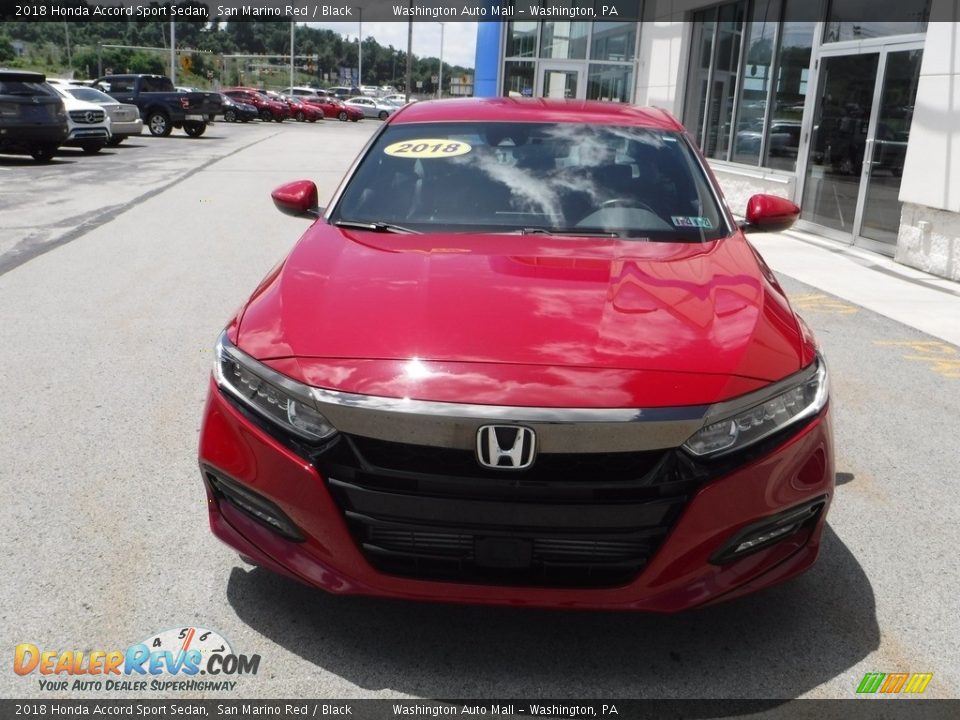 2018 Honda Accord Sport Sedan San Marino Red / Black Photo #4