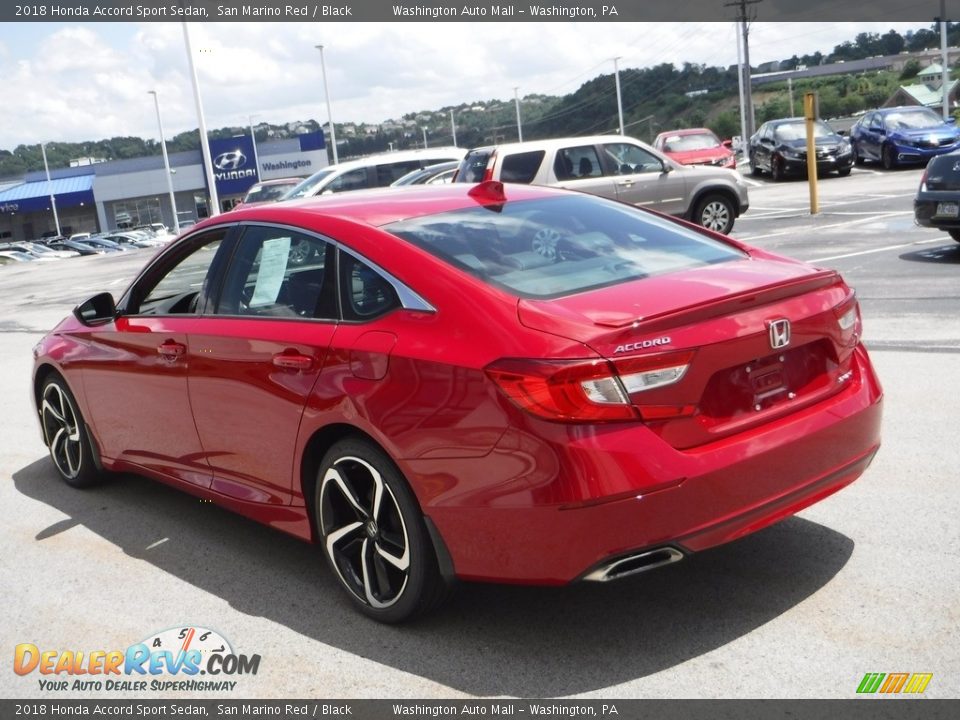 2018 Honda Accord Sport Sedan San Marino Red / Black Photo #7