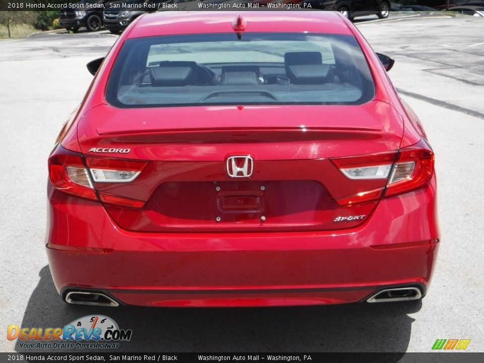2018 Honda Accord Sport Sedan San Marino Red / Black Photo #8