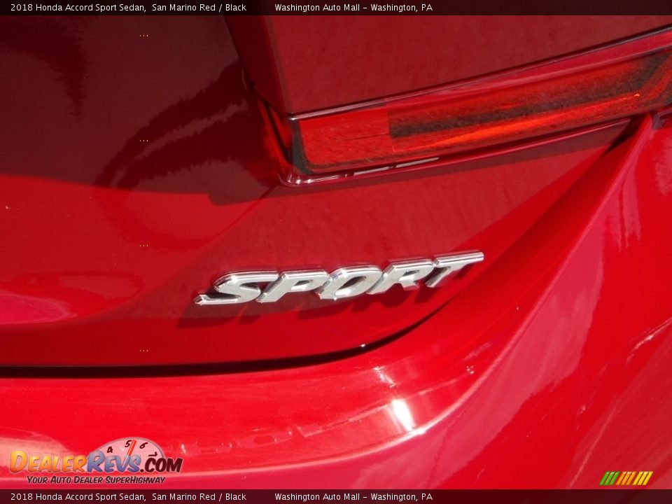 2018 Honda Accord Sport Sedan San Marino Red / Black Photo #9