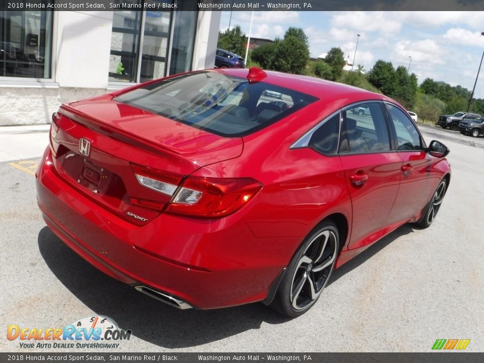 2018 Honda Accord Sport Sedan San Marino Red / Black Photo #10