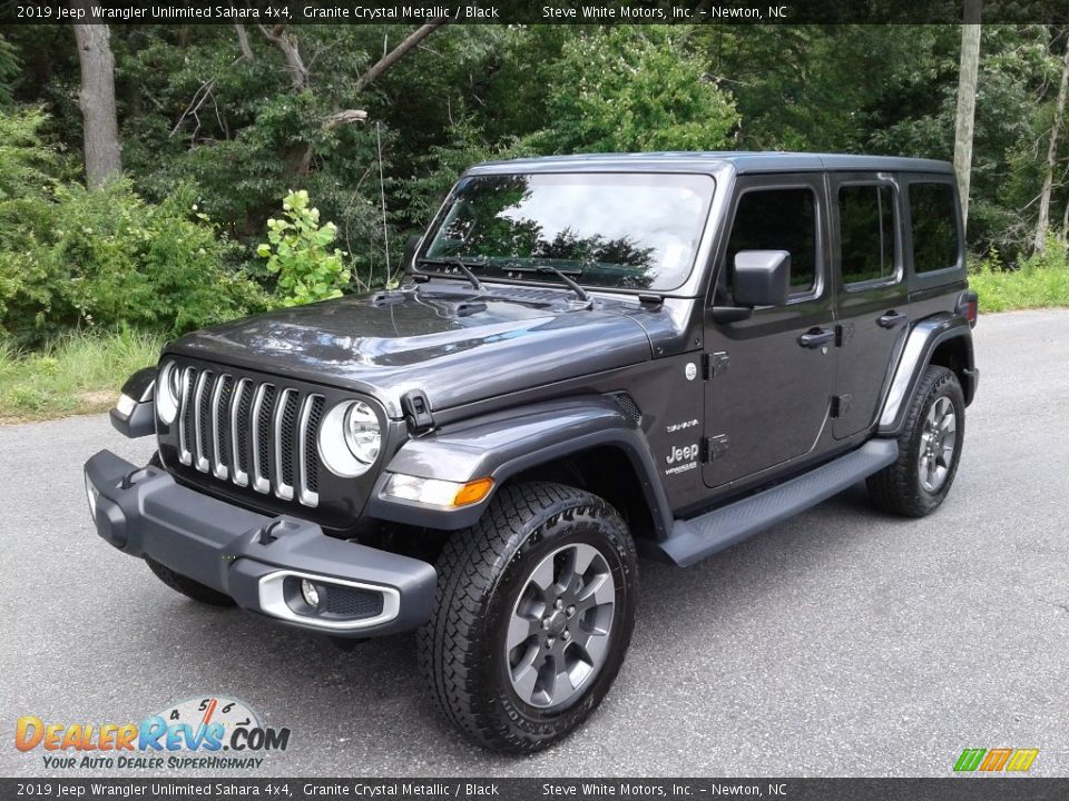 2019 Jeep Wrangler Unlimited Sahara 4x4 Granite Crystal Metallic / Black Photo #3