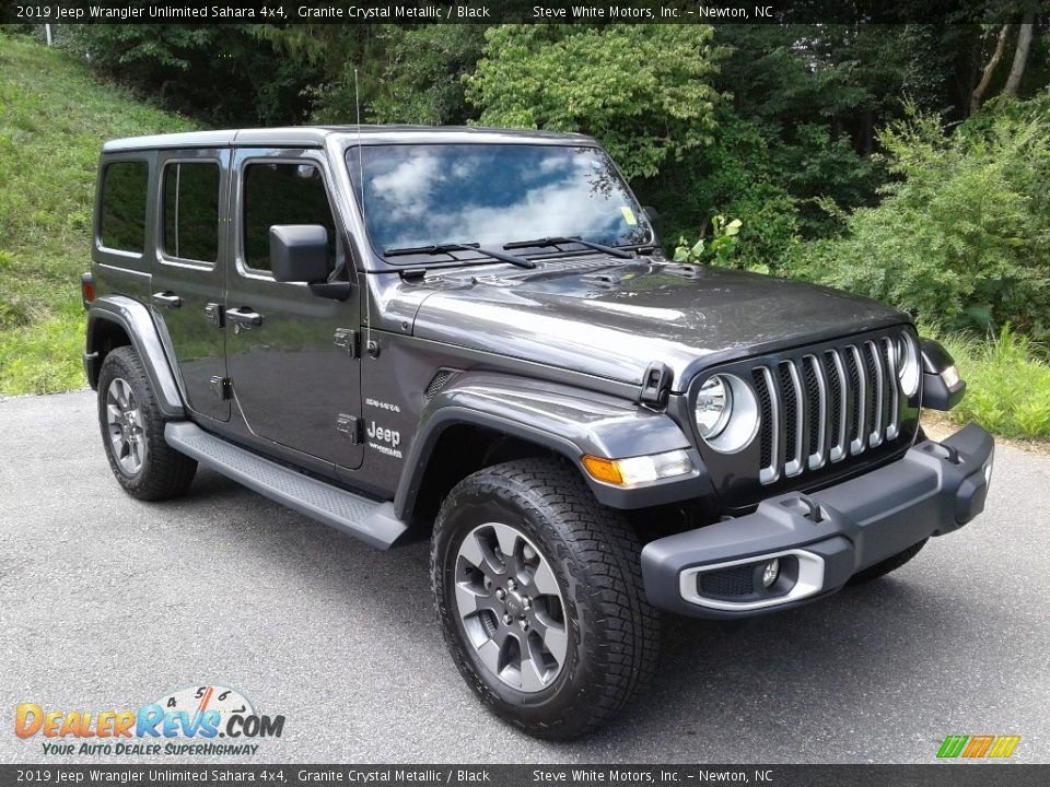 2019 Jeep Wrangler Unlimited Sahara 4x4 Granite Crystal Metallic / Black Photo #5