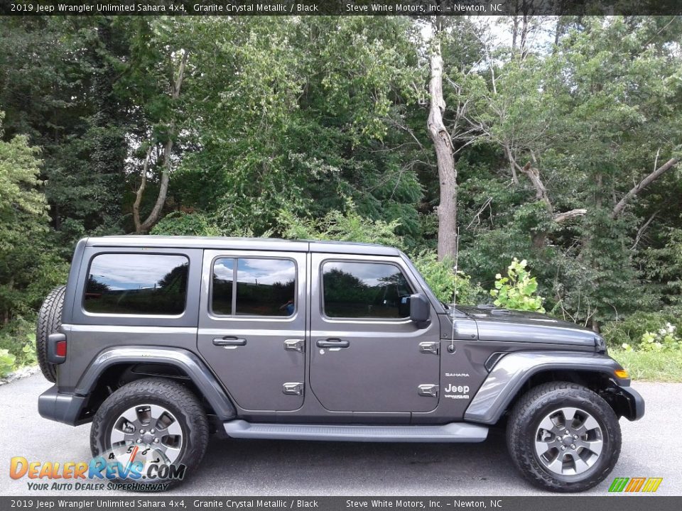 2019 Jeep Wrangler Unlimited Sahara 4x4 Granite Crystal Metallic / Black Photo #6