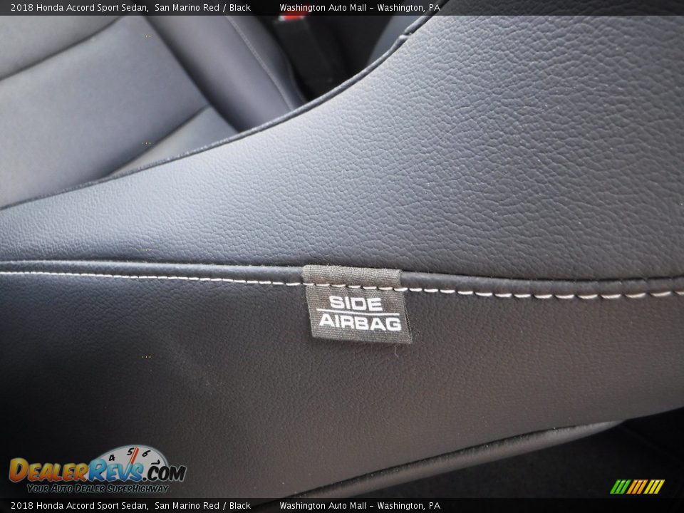 2018 Honda Accord Sport Sedan San Marino Red / Black Photo #16