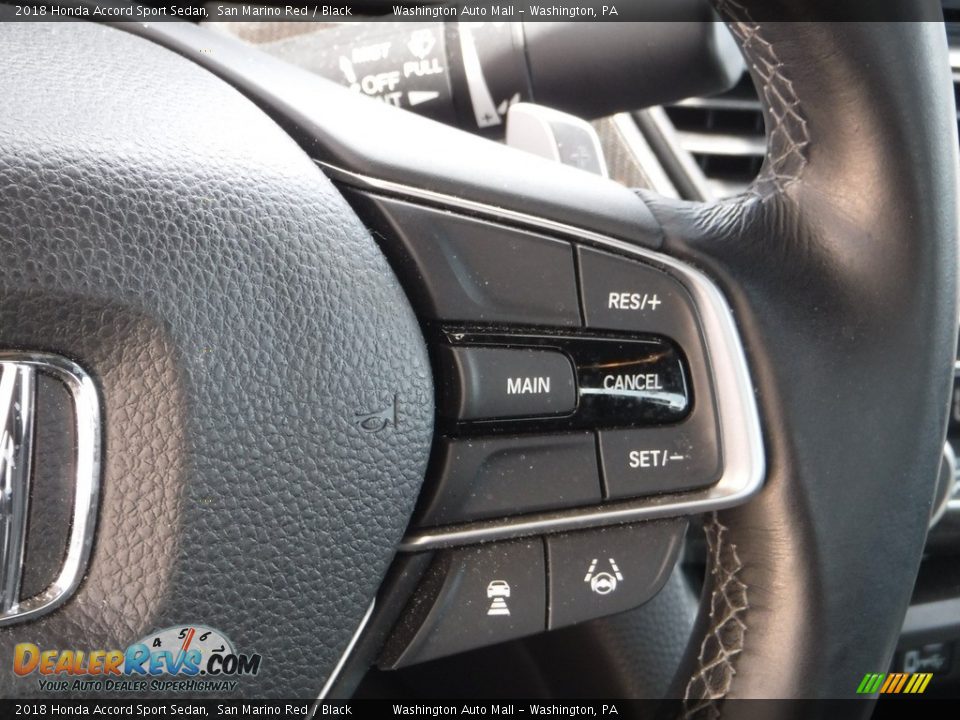 2018 Honda Accord Sport Sedan San Marino Red / Black Photo #23