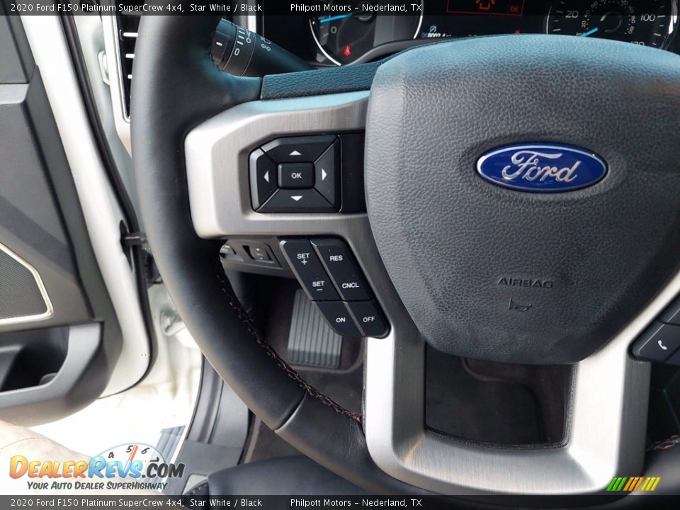 2020 Ford F150 Platinum SuperCrew 4x4 Star White / Black Photo #16