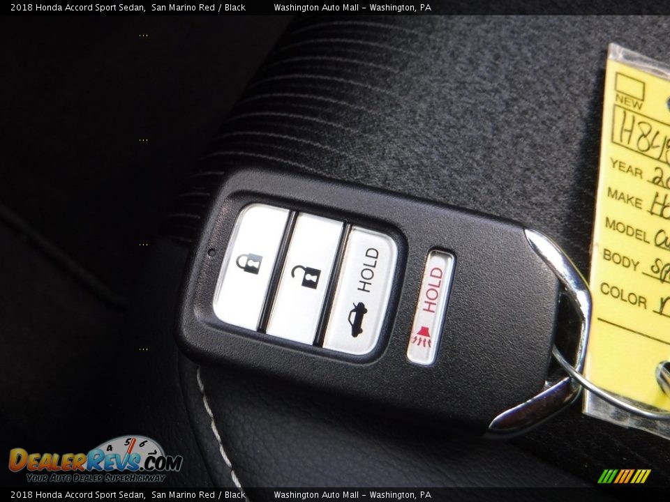 2018 Honda Accord Sport Sedan San Marino Red / Black Photo #28