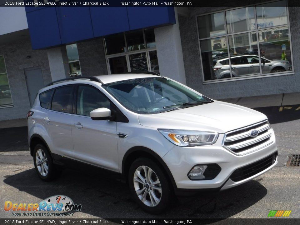 2018 Ford Escape SEL 4WD Ingot Silver / Charcoal Black Photo #1