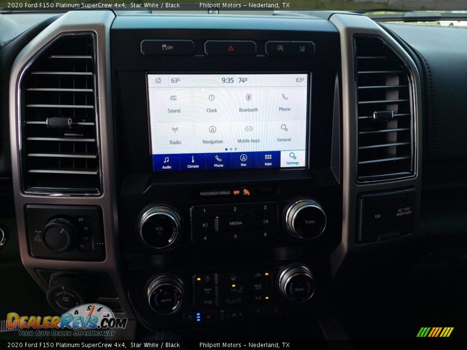 2020 Ford F150 Platinum SuperCrew 4x4 Star White / Black Photo #19