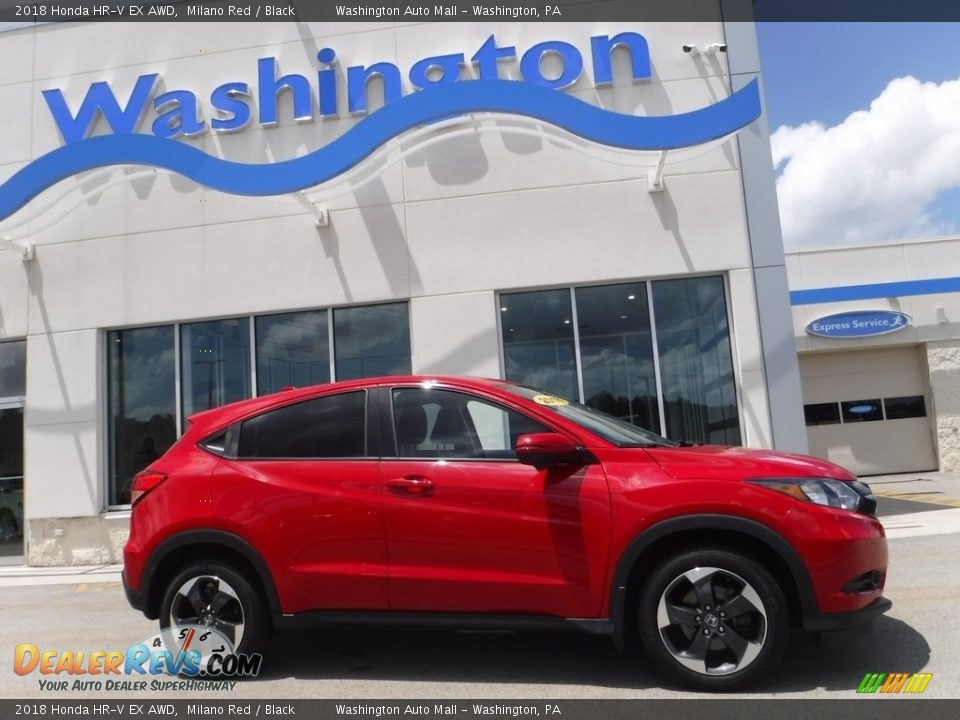 2018 Honda HR-V EX AWD Milano Red / Black Photo #2