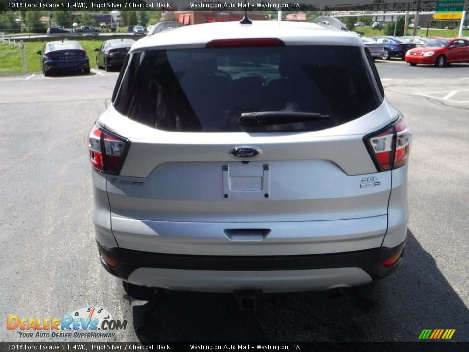 2018 Ford Escape SEL 4WD Ingot Silver / Charcoal Black Photo #8