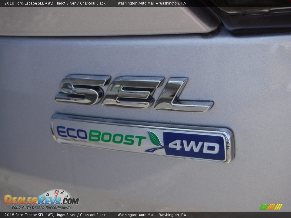 2018 Ford Escape SEL 4WD Ingot Silver / Charcoal Black Photo #11