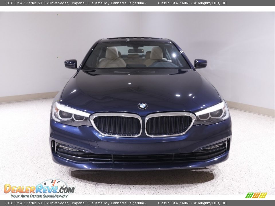 2018 BMW 5 Series 530i xDrive Sedan Imperial Blue Metallic / Canberra Beige/Black Photo #2