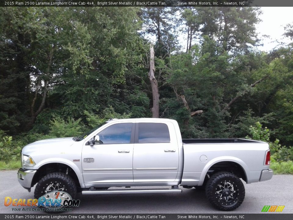 2015 Ram 2500 Laramie Longhorn Crew Cab 4x4 Bright Silver Metallic / Black/Cattle Tan Photo #1