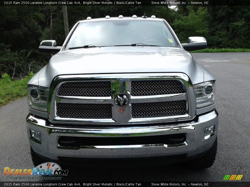 2015 Ram 2500 Laramie Longhorn Crew Cab 4x4 Bright Silver Metallic / Black/Cattle Tan Photo #3