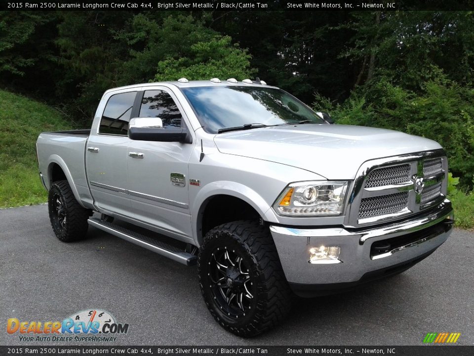 2015 Ram 2500 Laramie Longhorn Crew Cab 4x4 Bright Silver Metallic / Black/Cattle Tan Photo #4