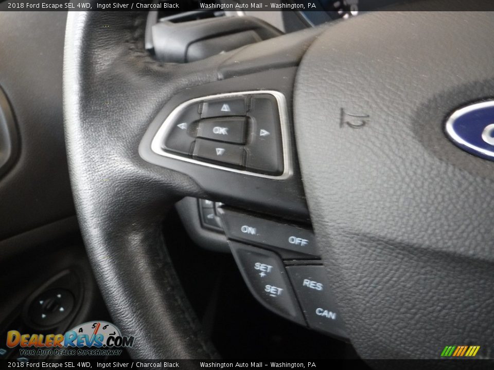 2018 Ford Escape SEL 4WD Ingot Silver / Charcoal Black Photo #20