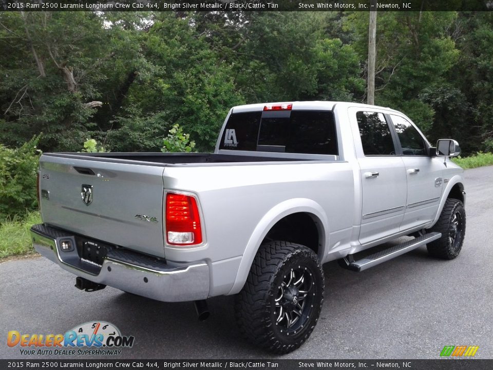 2015 Ram 2500 Laramie Longhorn Crew Cab 4x4 Bright Silver Metallic / Black/Cattle Tan Photo #6