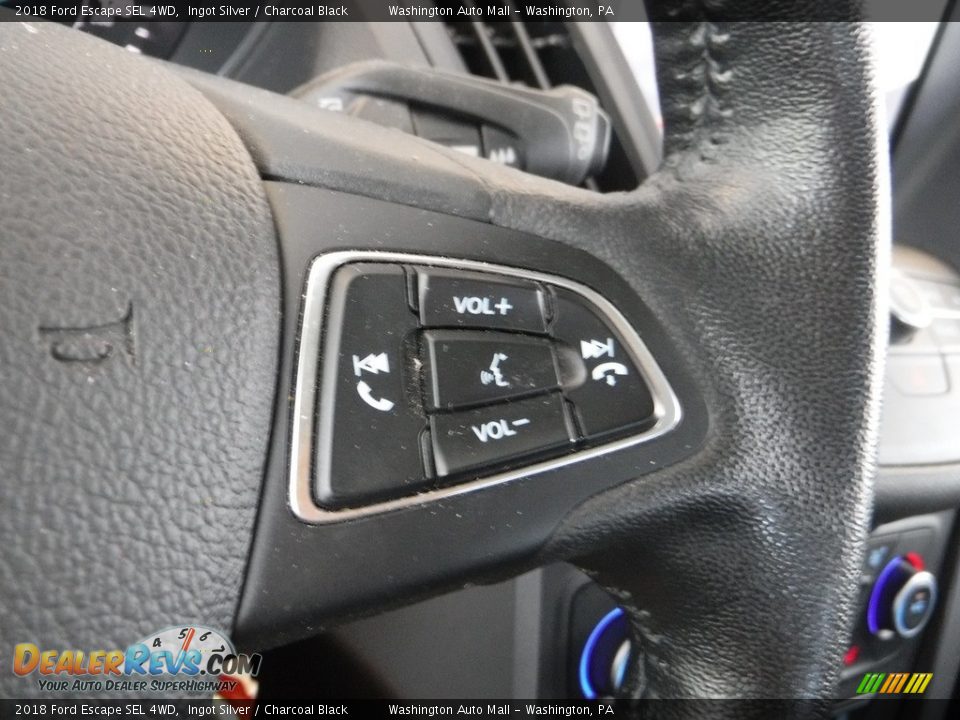 2018 Ford Escape SEL 4WD Ingot Silver / Charcoal Black Photo #21