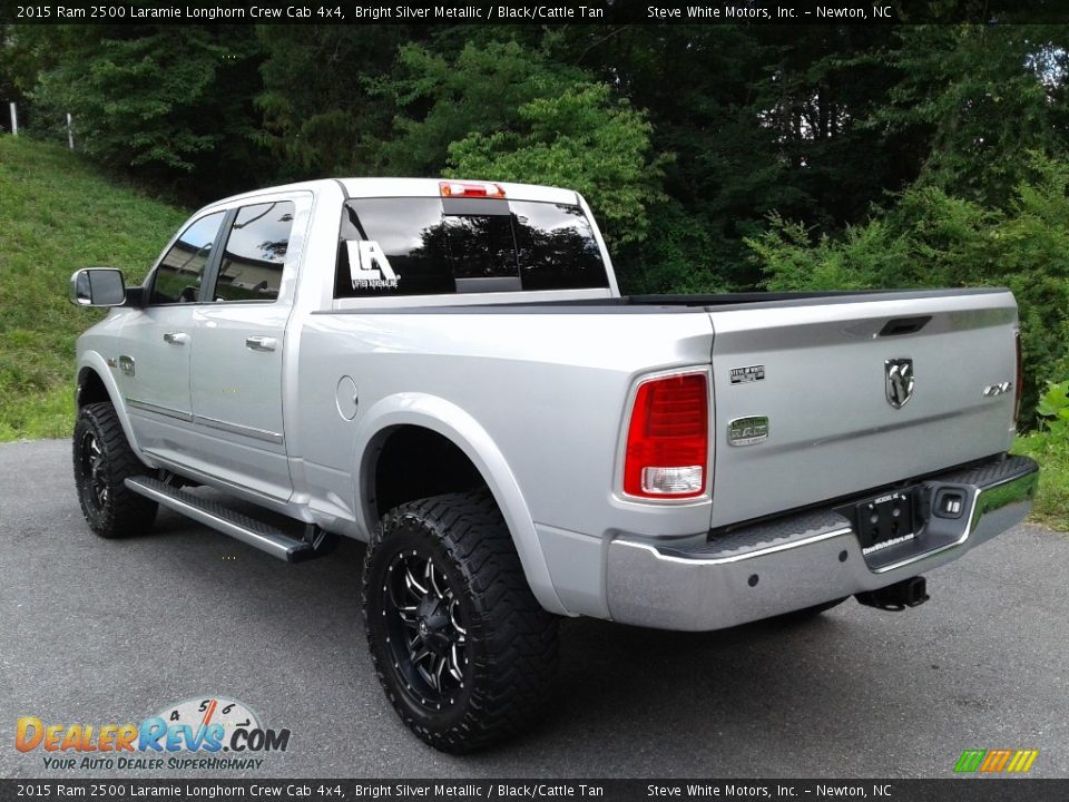 2015 Ram 2500 Laramie Longhorn Crew Cab 4x4 Bright Silver Metallic / Black/Cattle Tan Photo #9