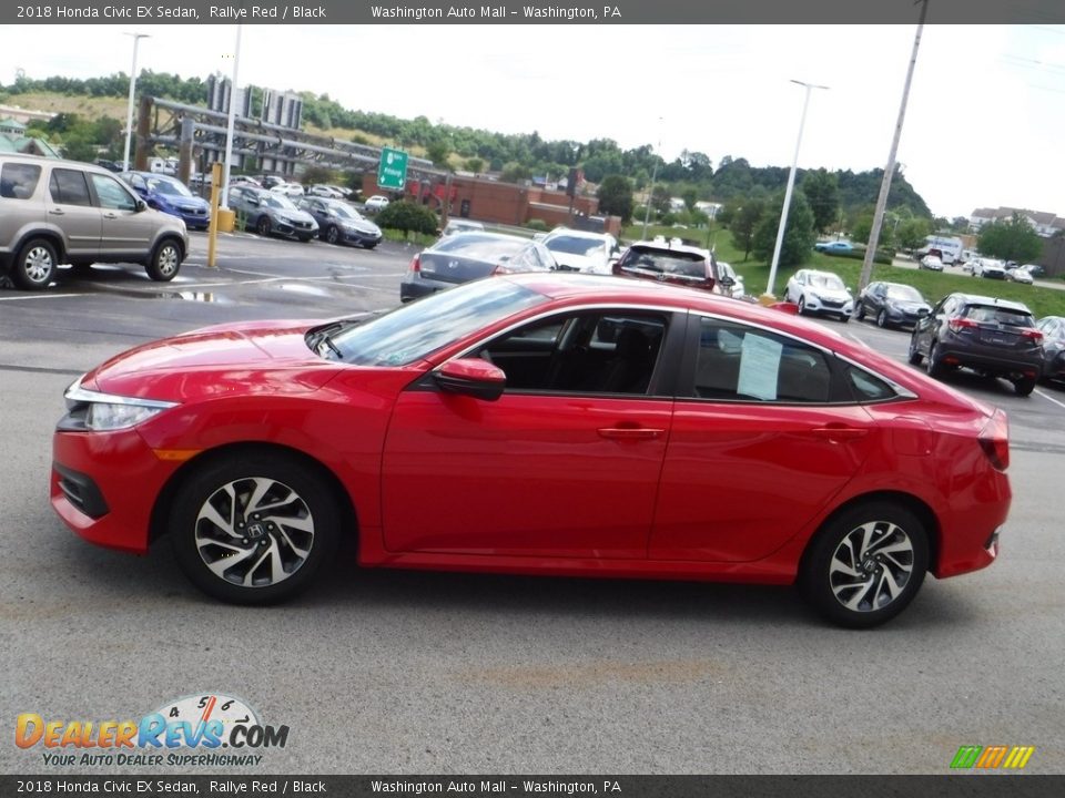 2018 Honda Civic EX Sedan Rallye Red / Black Photo #7