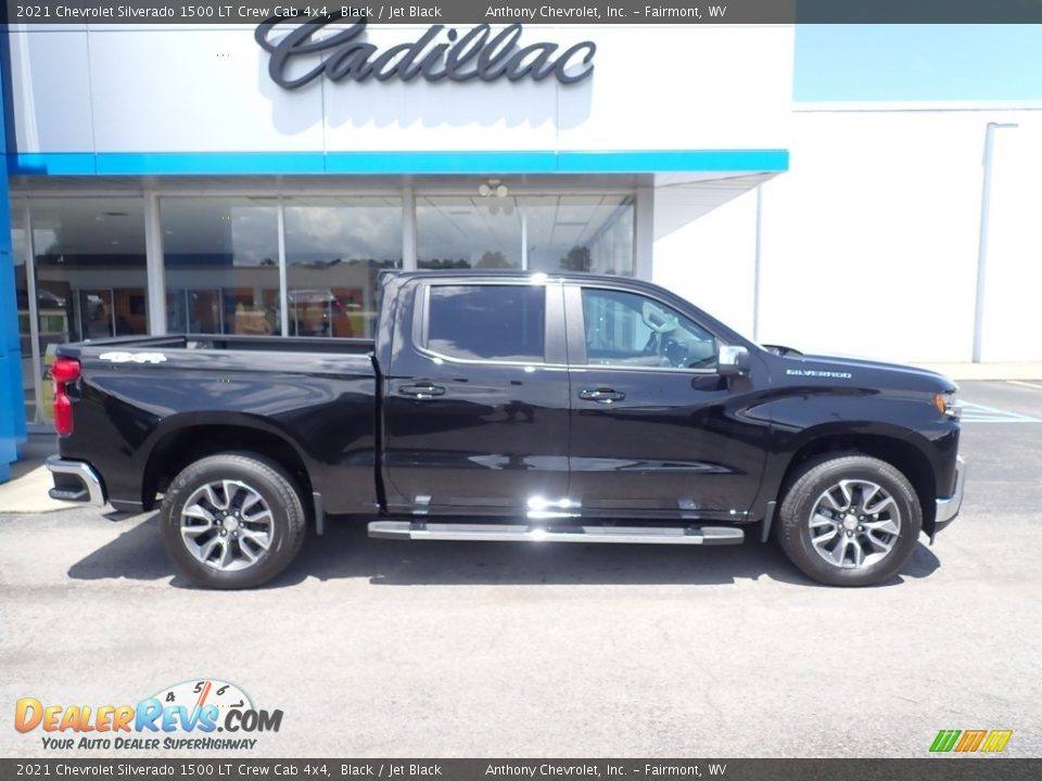 2021 Chevrolet Silverado 1500 LT Crew Cab 4x4 Black / Jet Black Photo #2