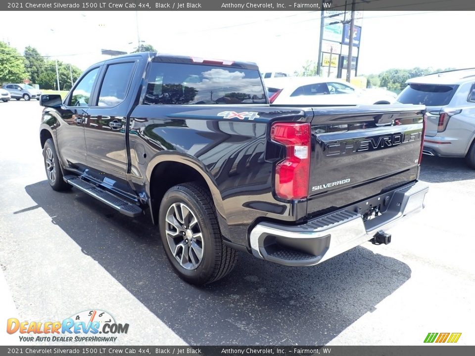 2021 Chevrolet Silverado 1500 LT Crew Cab 4x4 Black / Jet Black Photo #5